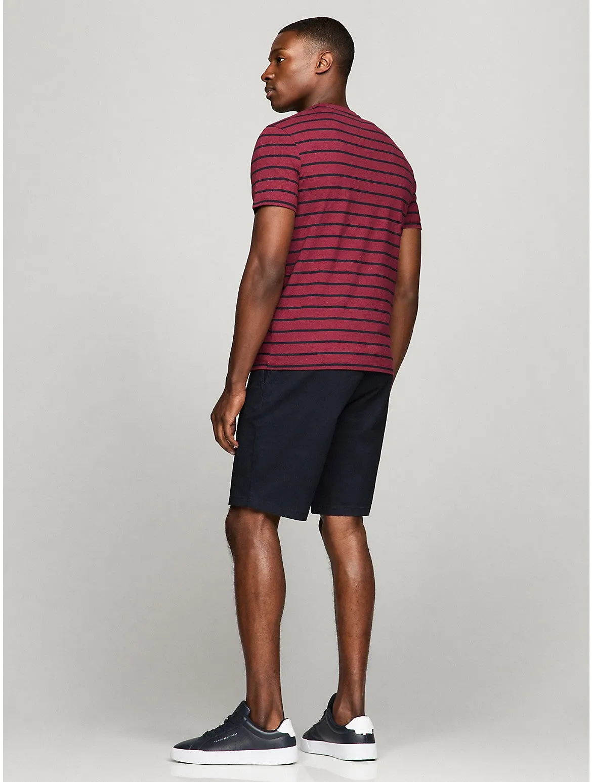 Tommy Hilfiger Men's Slim Fit Premium Stretch Stripe T-Shirt