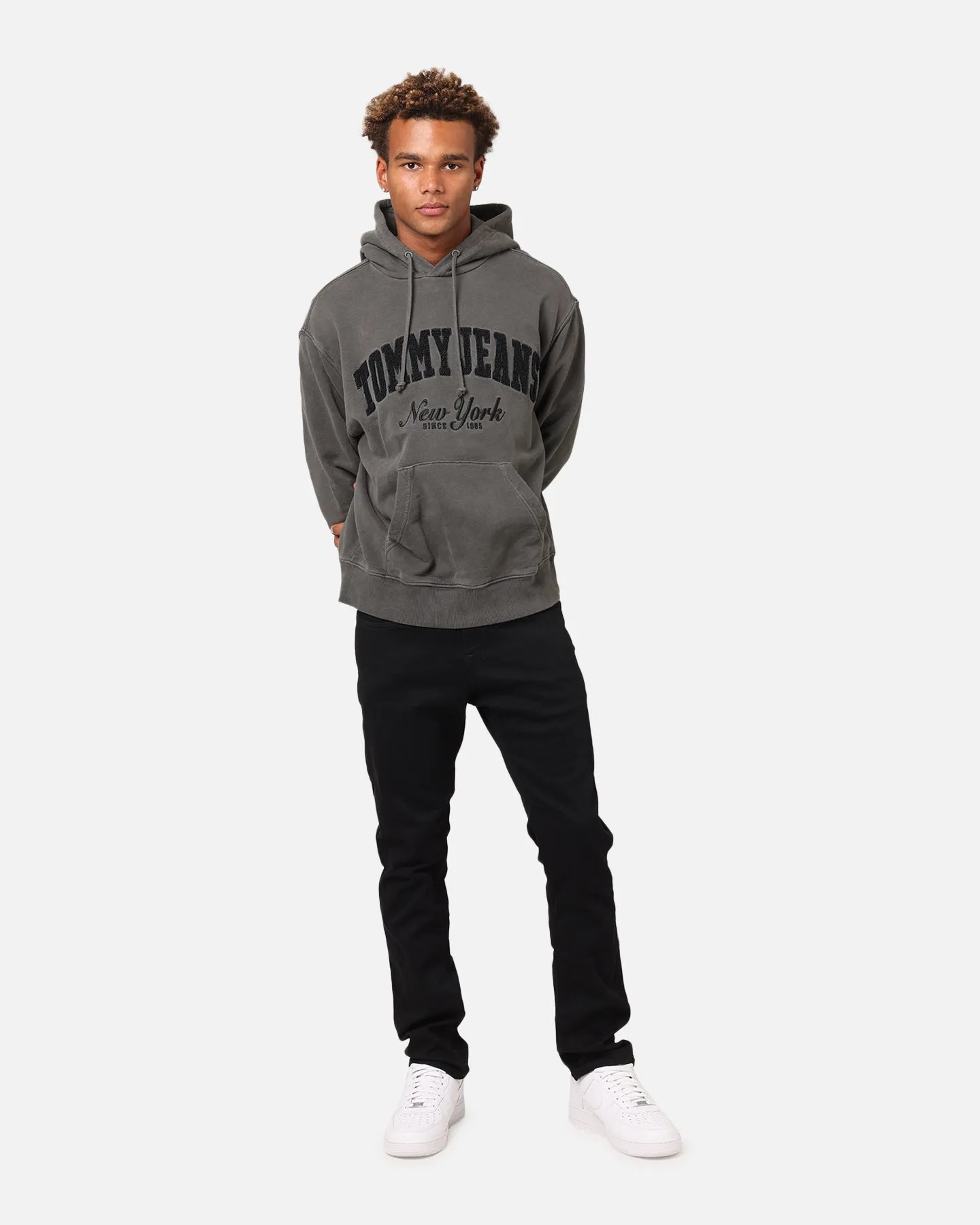 Tommy Jeans Relaxed Vintage Varsity Hoodie Black