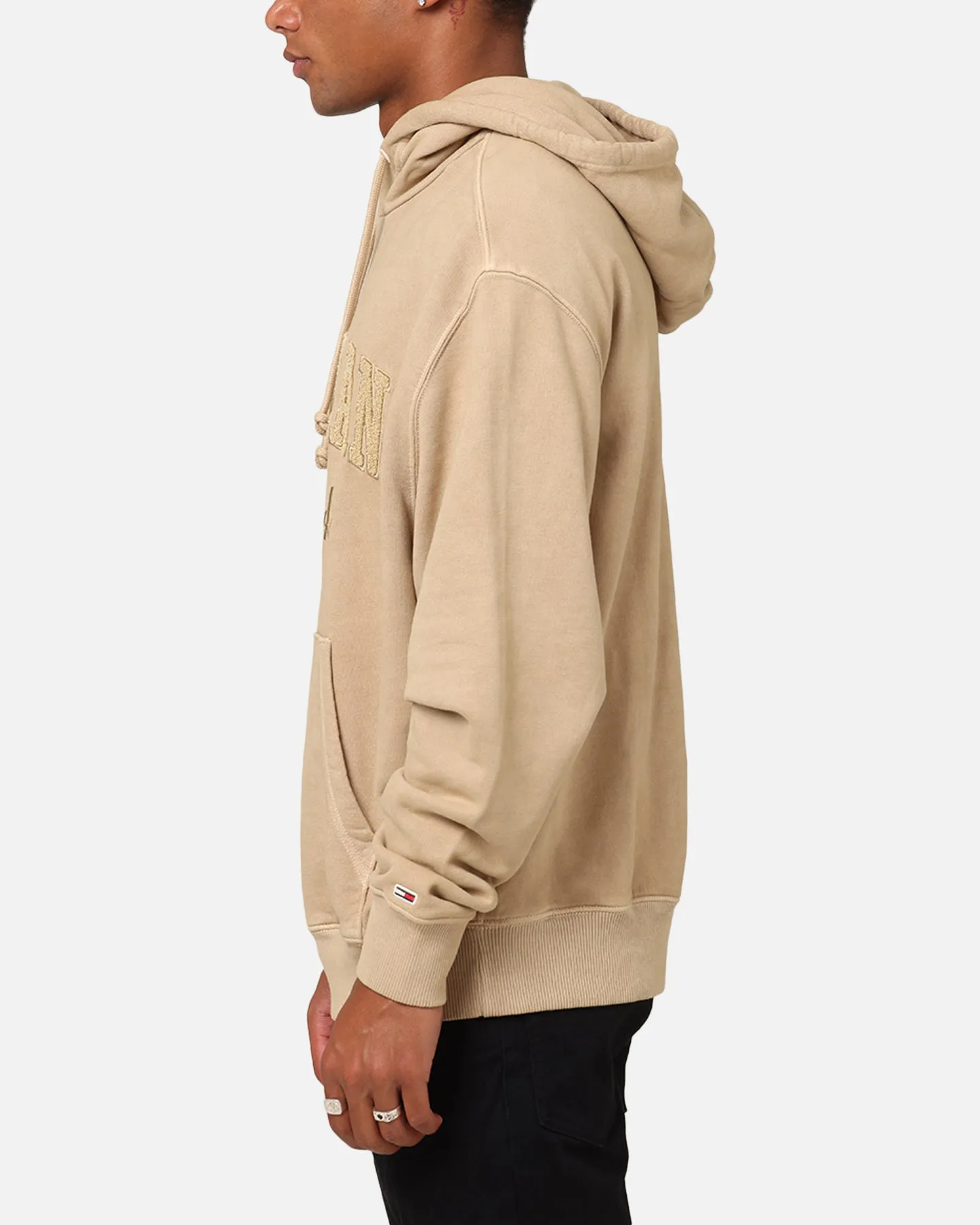 Tommy Jeans Relaxed Vintage Varsity Hoodie Tan