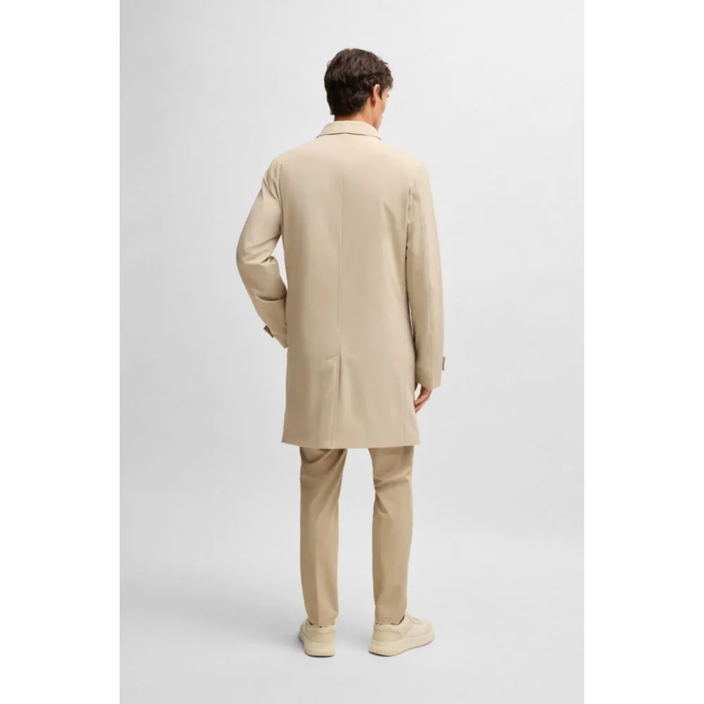Travel-friendly stretch-softshell coat with detachable inner gilet