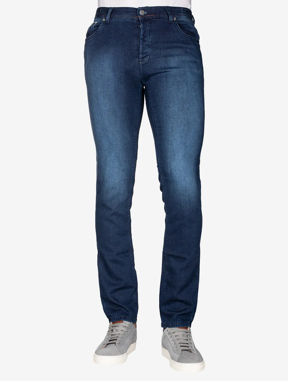 Travel Jersey Denim Jean Blue