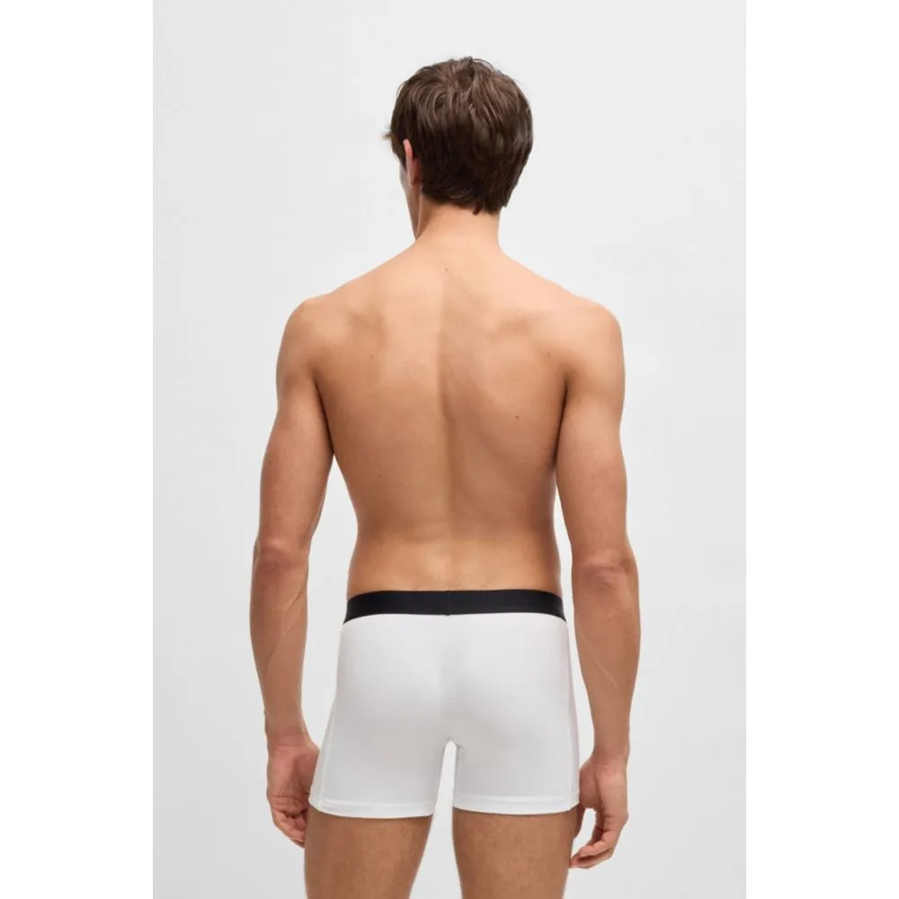 Two-pack of stretch-cotton boxer briefs with logo waistbands