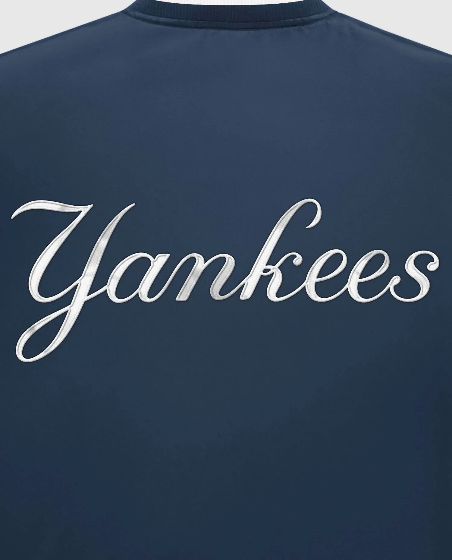 Unisex New York Yankees Varsity Satin Full Snap Jacket In New York Yankees Navy