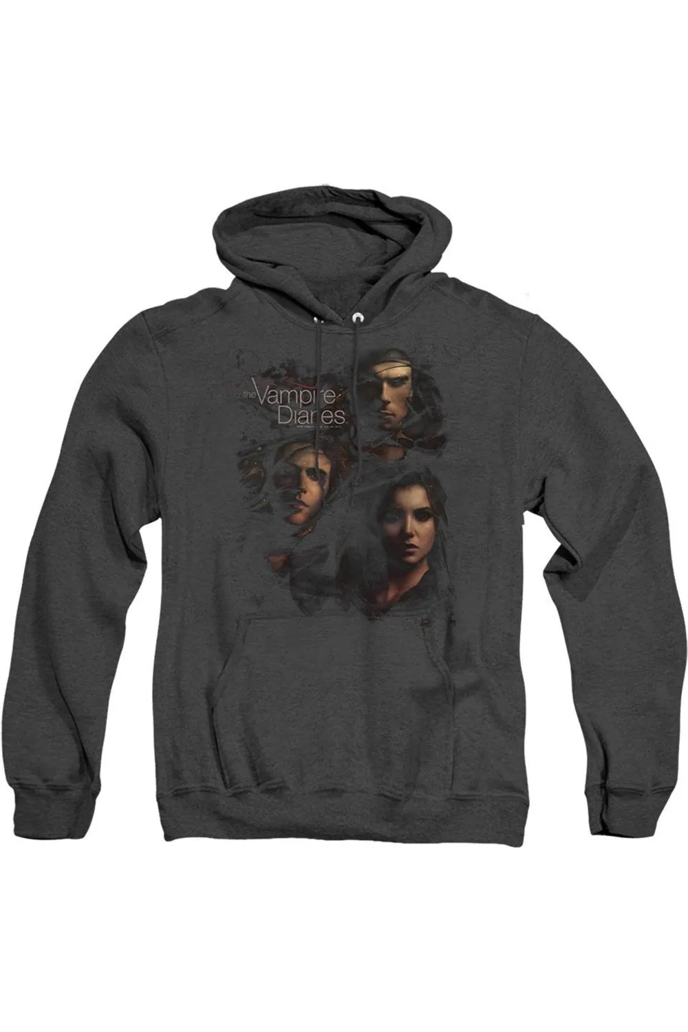 Vampire Diaries Smokey Veil Adult Heather Hoodie / Hooded Sweatshirt