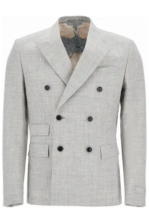 Versace Men's Double-Breasted Wool Blend Blazer