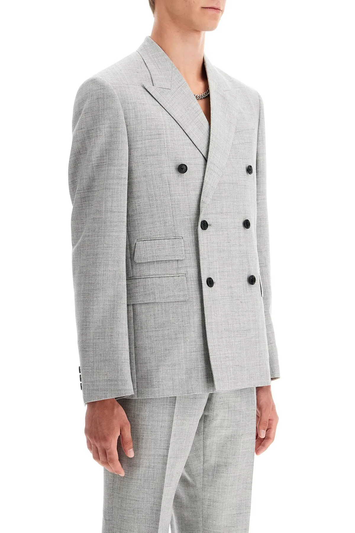 Versace Men's Double-Breasted Wool Blend Blazer