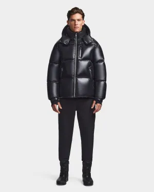 VINCENT S MEN'S GLOSSY DOWN PUFFER WITH HOOD