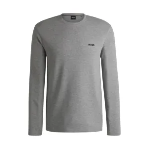 Waffle-structured pajama T-shirt in cotton