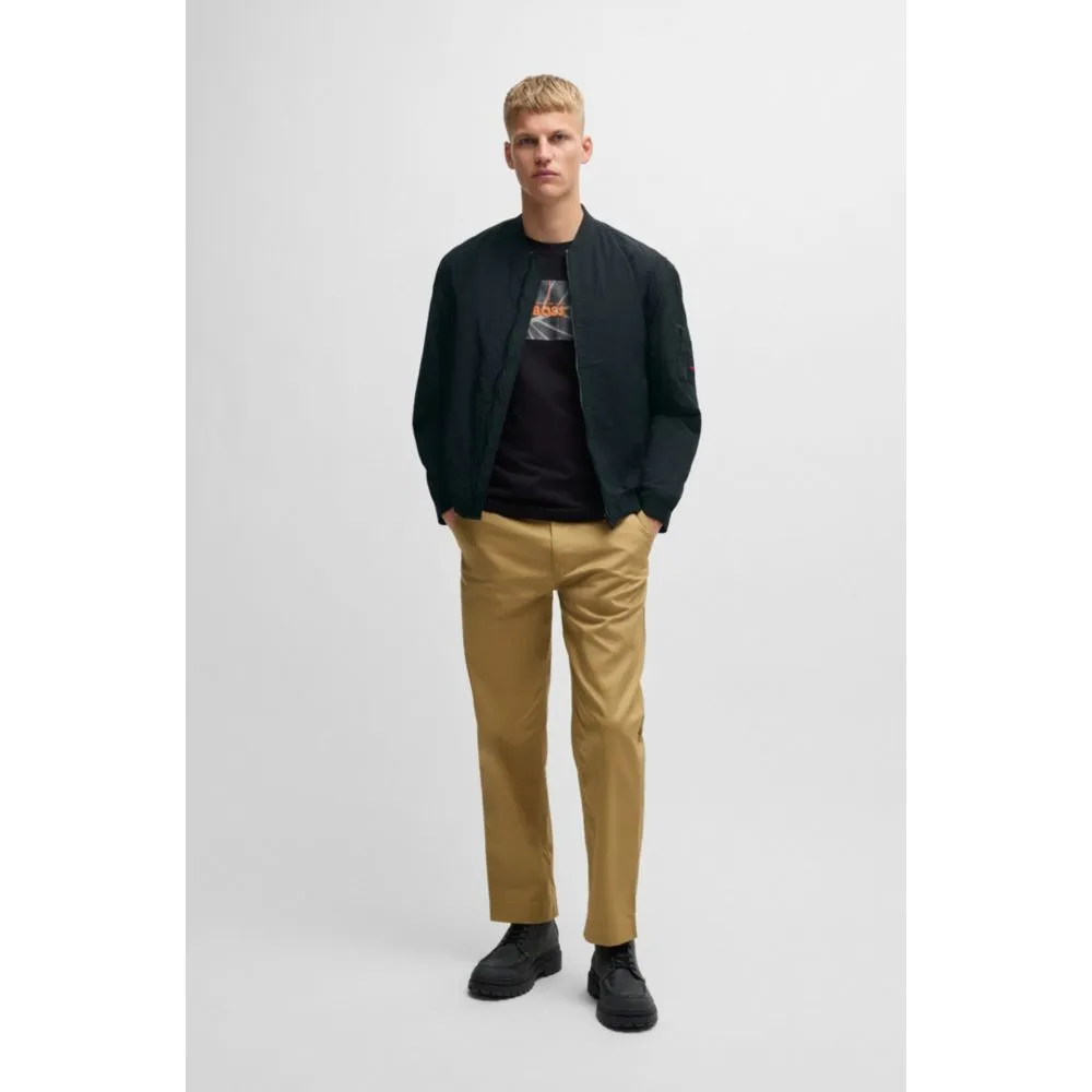 Water-repellent bomber jacket with logo badge