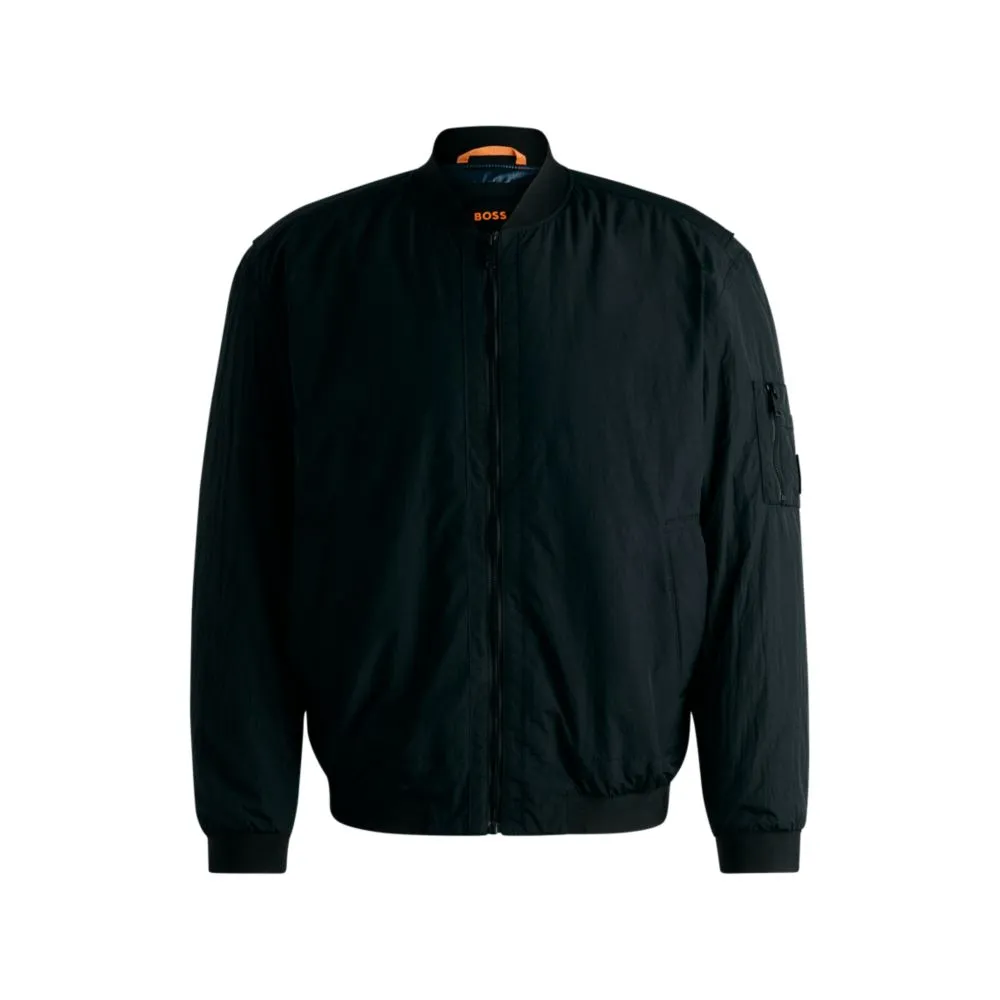 Water-repellent bomber jacket with logo badge