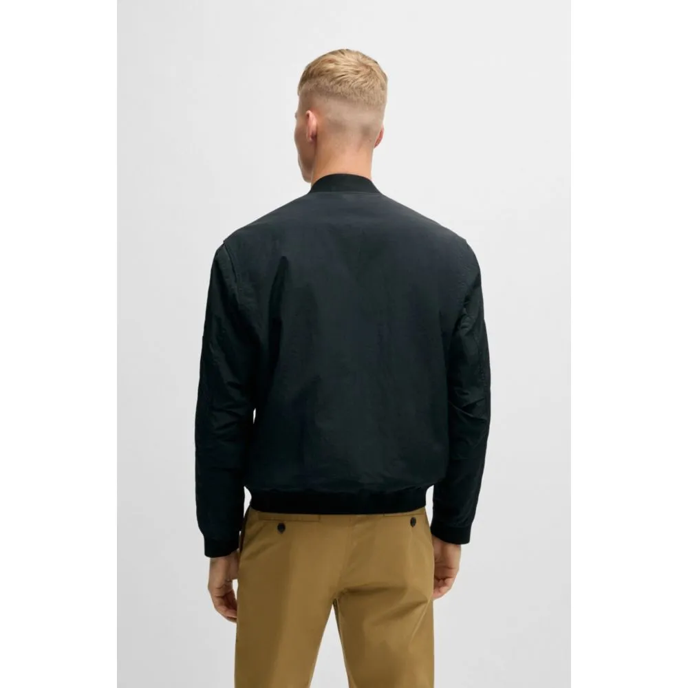 Water-repellent bomber jacket with logo badge