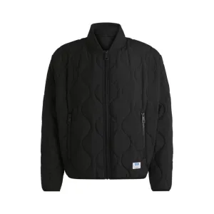 Water-repellent quilted jacket with logo badge