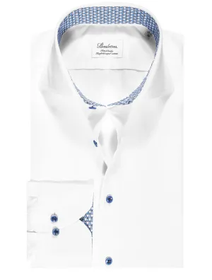 White Plain With Inlay Shirt