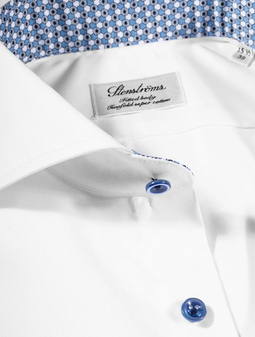 White Plain With Inlay Shirt