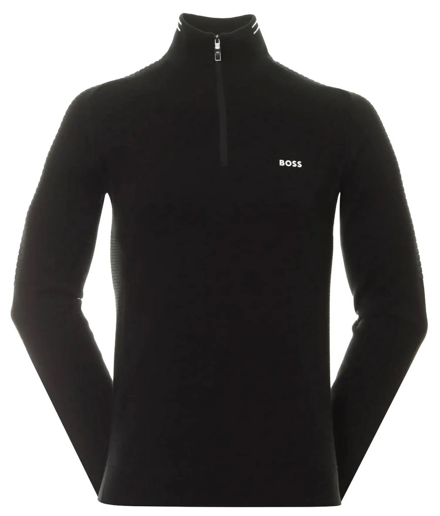 Zolet 001 Zip Neck Sweater In Black